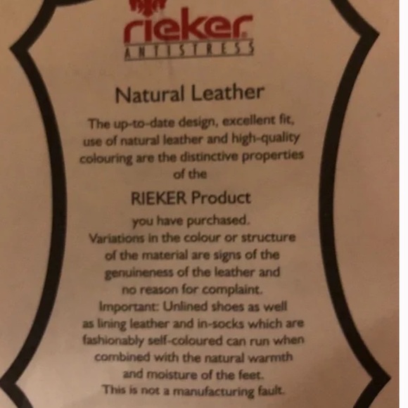 Rieker Kendra Black Leather Boots Woman’s EU37 US6.5 - Picture 10 of 10